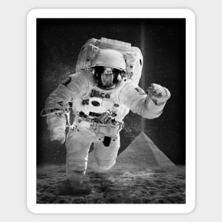 Black & White Astronaut Sticker